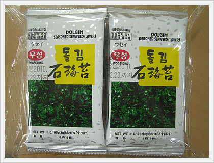 Dol-Gim (Seasoned Seaweed Laver)  Made in Korea